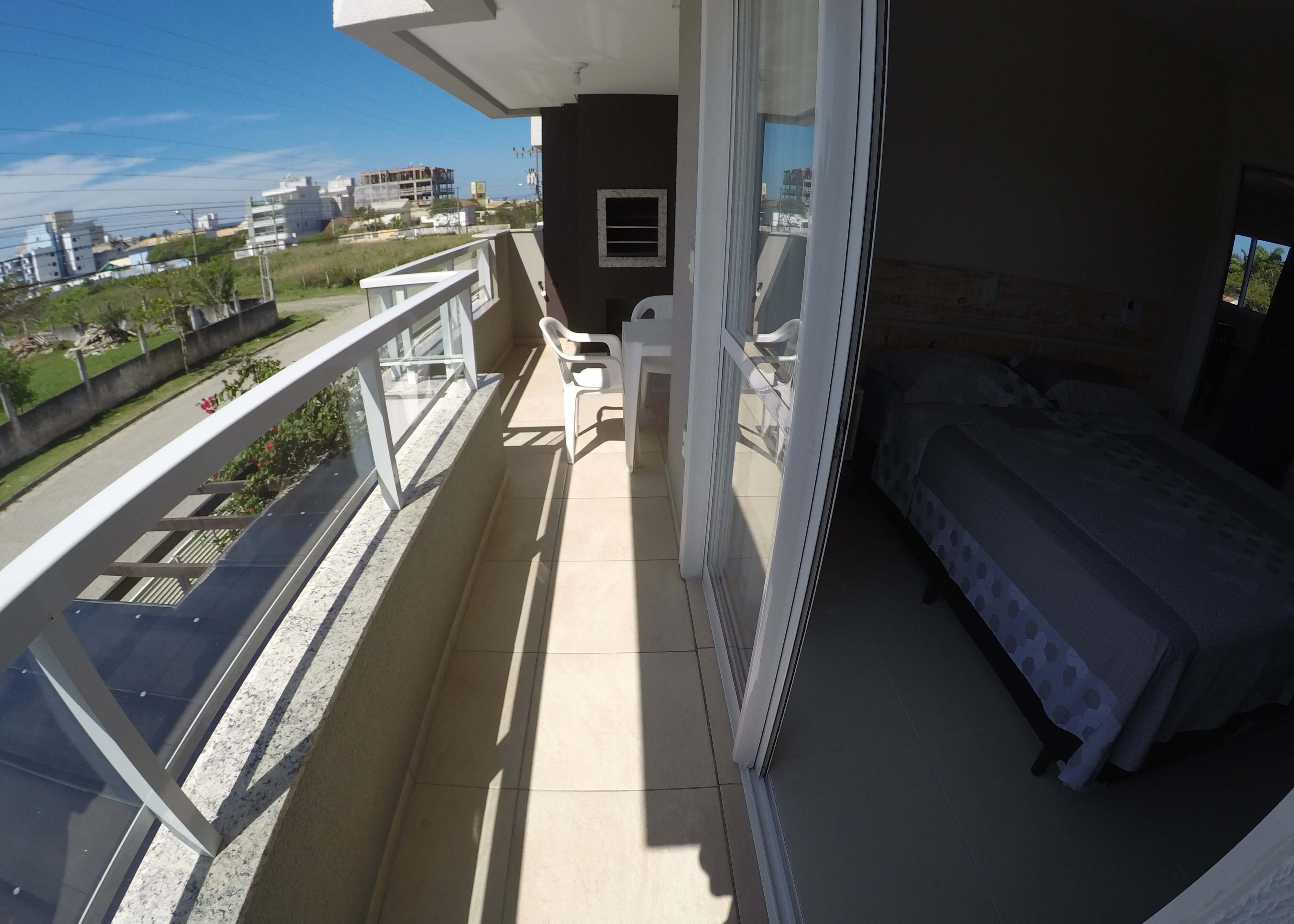 Foto de um dos quartos do residencial